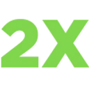 2x more content icon